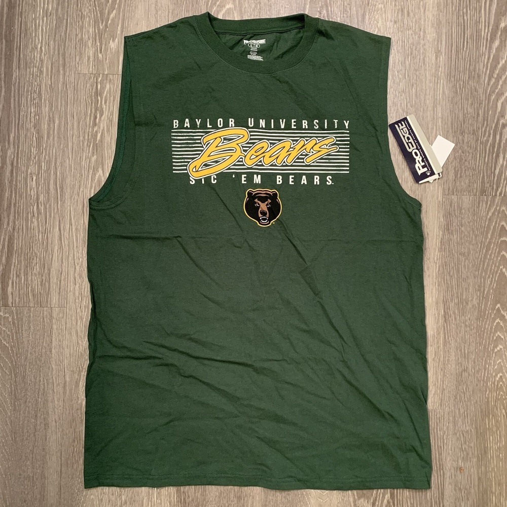 Baylor University Bears "Sic Em Bears" Pro Edge Sleeveless Shirt Mens Size Large